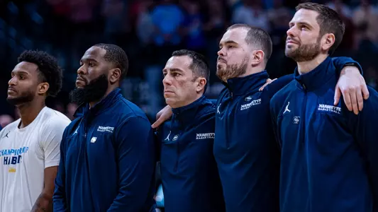 Nevada Smith
No. 2 seed Marquette Basketball falls to No. 11 seed NC State 67-58 in the Sweet 16 of the NCAA Championship Tournament at American Airlines Center on Friday March 29, 2024 in Dallas, Texas.