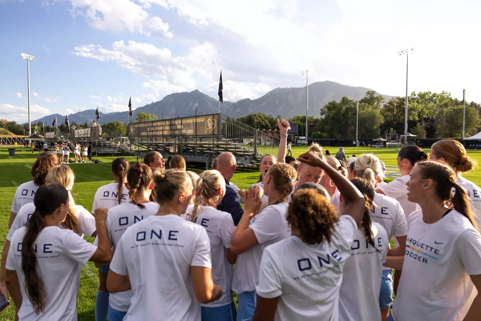 August 15, 2024, Boulder, Colorado: Marquette women’s soccer team take on CU Boulder at Prentup Field in Boulder, Colorado on Thursday, August 15, 2024.  
(Photo by Rachel O’Driscoll)