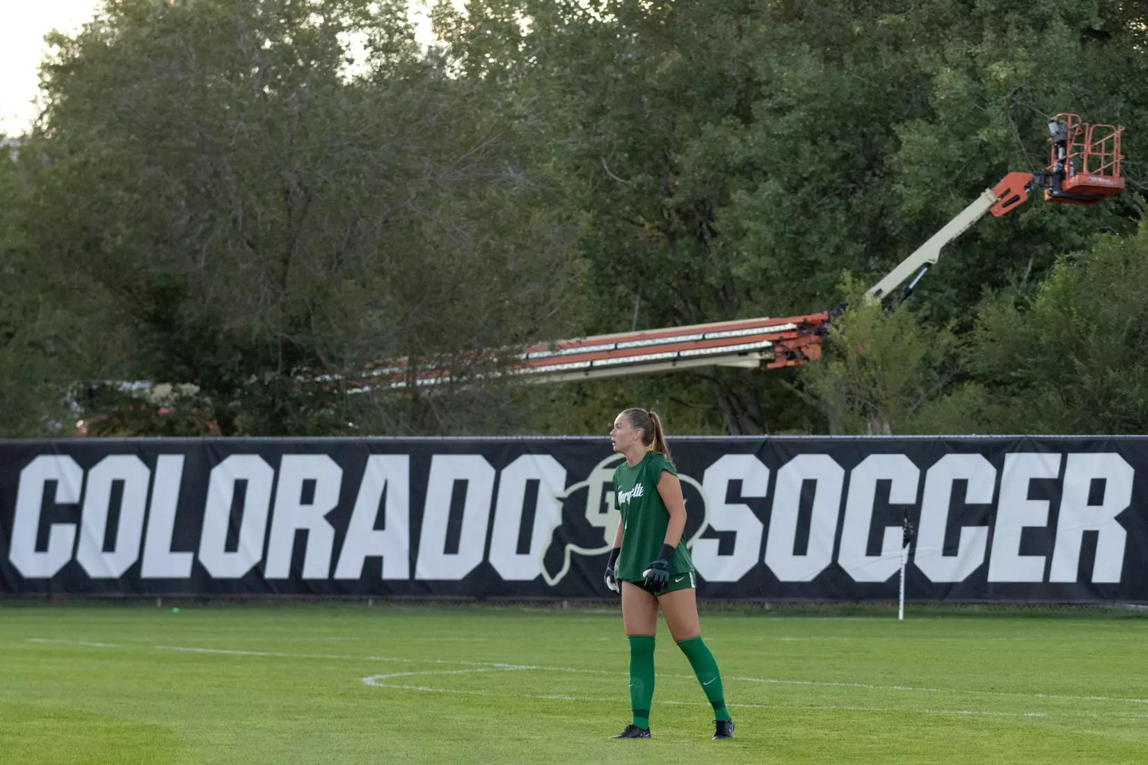 August 15, 2024, Boulder, Colorado: Marquette women’s soccer team take on CU Boulder at Prentup Field in Boulder, Colorado on Thursday, August 15, 2024.  
(Photo by Rachel O’Driscoll)