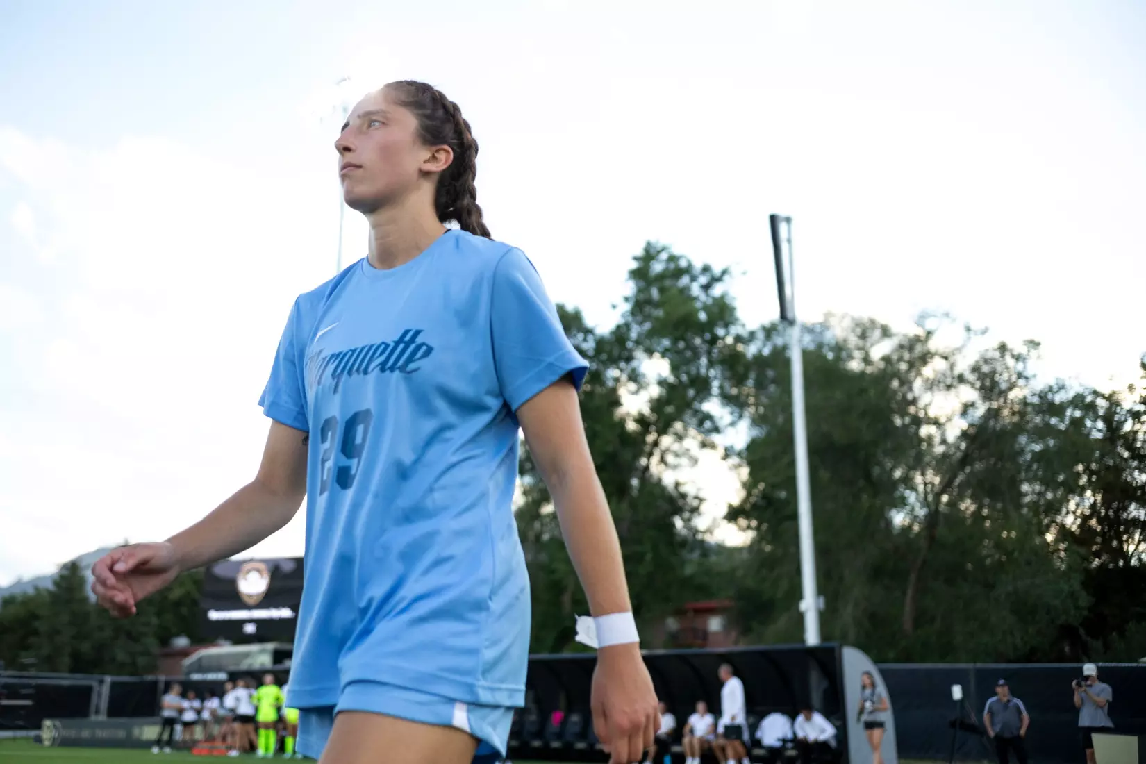 August 15, 2024, Boulder, Colorado: Marquette women’s soccer team take on CU Boulder at Prentup Field in Boulder, Colorado on Thursday, August 15, 2024.  
(Photo by Rachel O’Driscoll)