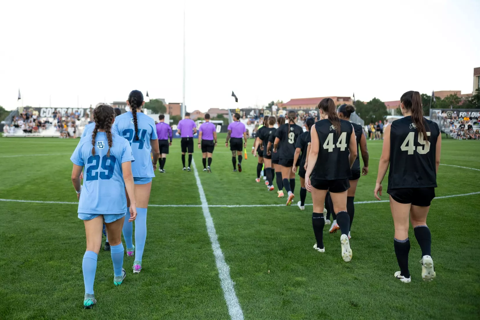 August 15, 2024, Boulder, Colorado: Marquette women’s soccer team take on CU Boulder at Prentup Field in Boulder, Colorado on Thursday, August 15, 2024.  
(Photo by Rachel O’Driscoll)