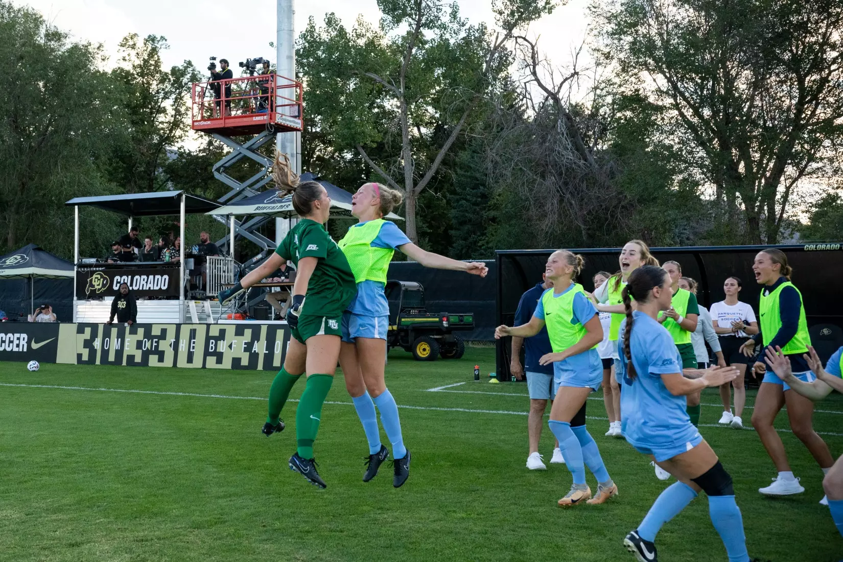 August 15, 2024, Boulder, Colorado: Marquette women’s soccer team take on CU Boulder at Prentup Field in Boulder, Colorado on Thursday, August 15, 2024.  
(Photo by Rachel O’Driscoll)