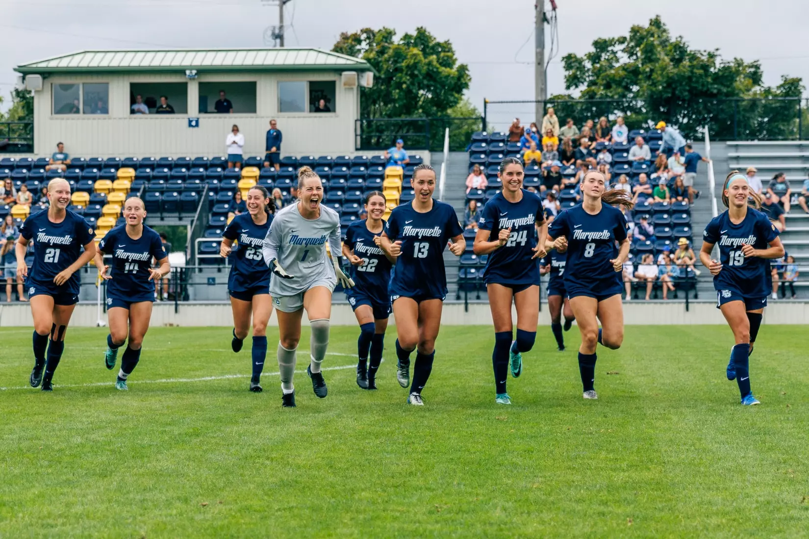 Marquette Women's Soccer tied Kansas City 1-1 on Sunday, August 18, 2024 at Valley Fields in MIlwaukee, Wisconsin.