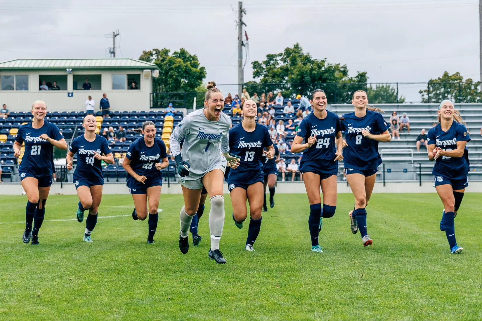 Marquette Women's Soccer tied Kansas City 1-1 on Sunday, August 18, 2024 at Valley Fields in MIlwaukee, Wisconsin.