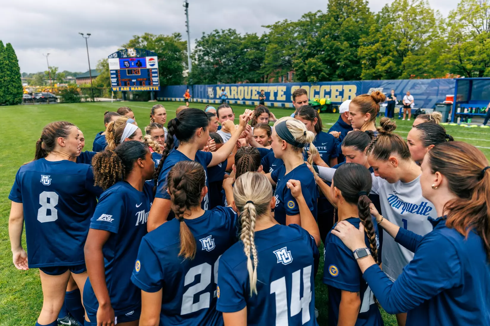Marquette Women's Soccer tied Kansas City 1-1 on Sunday, August 18, 2024 at Valley Fields in MIlwaukee, Wisconsin.