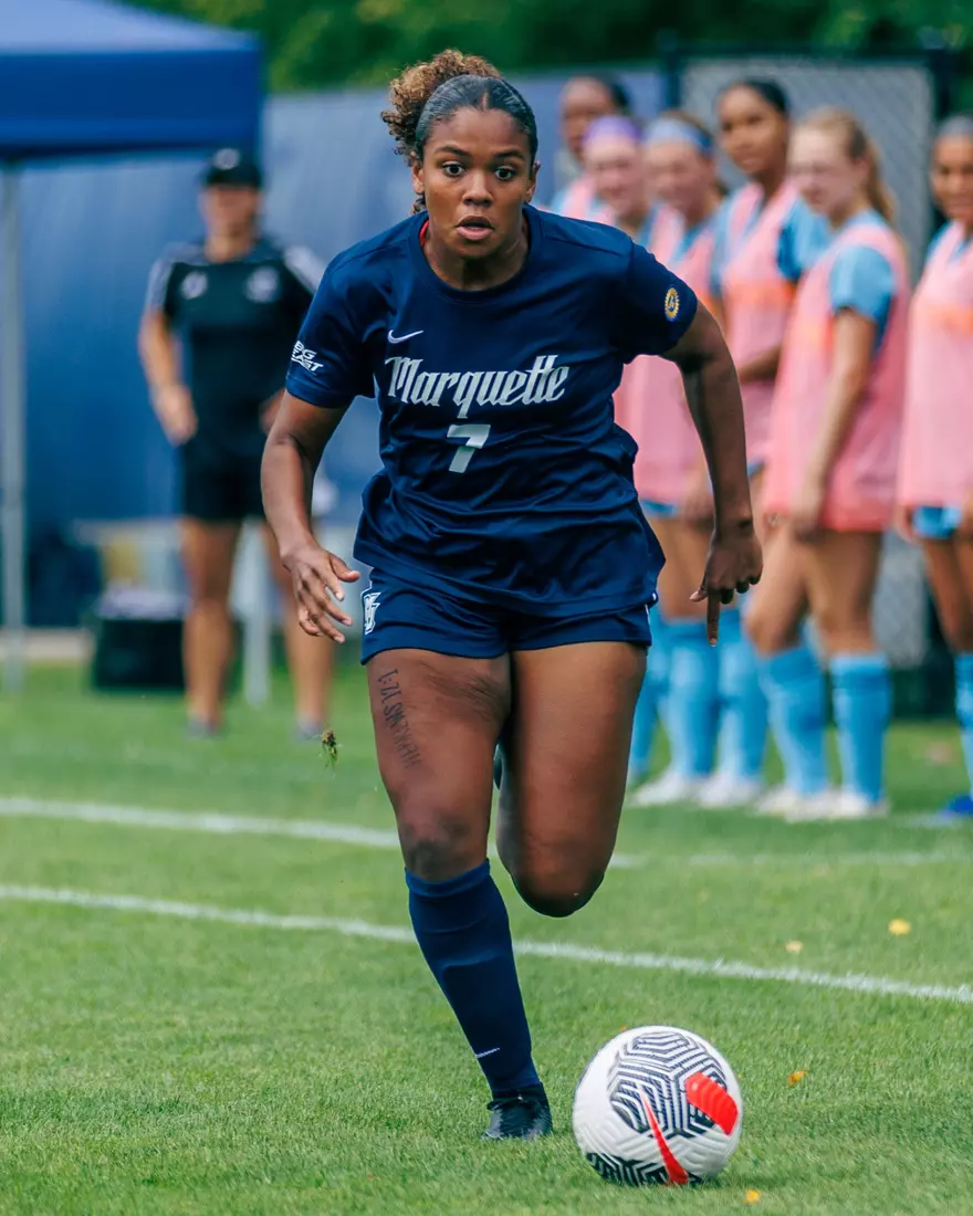 Marquette Women's Soccer tied Kansas City 1-1 on Sunday, August 18, 2024 at Valley Fields in MIlwaukee, Wisconsin.