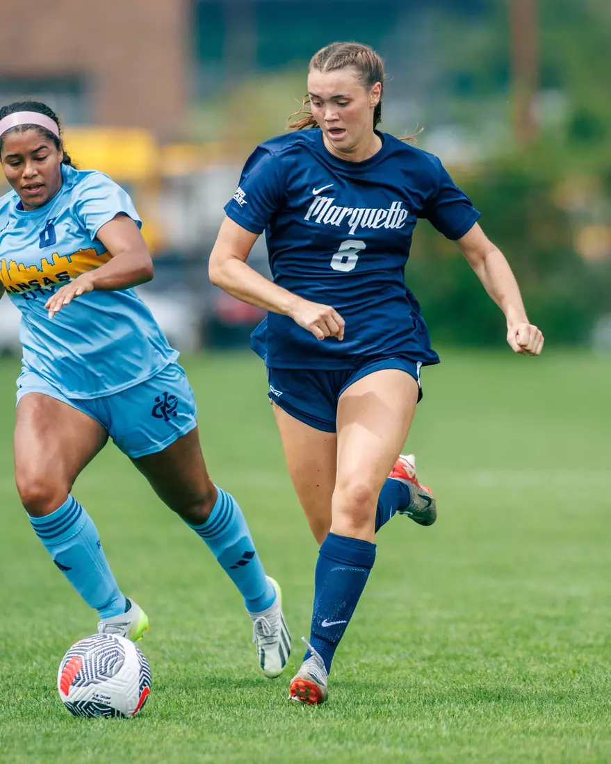 Marquette Women's Soccer tied Kansas City 1-1 on Sunday, August 18, 2024 at Valley Fields in MIlwaukee, Wisconsin.