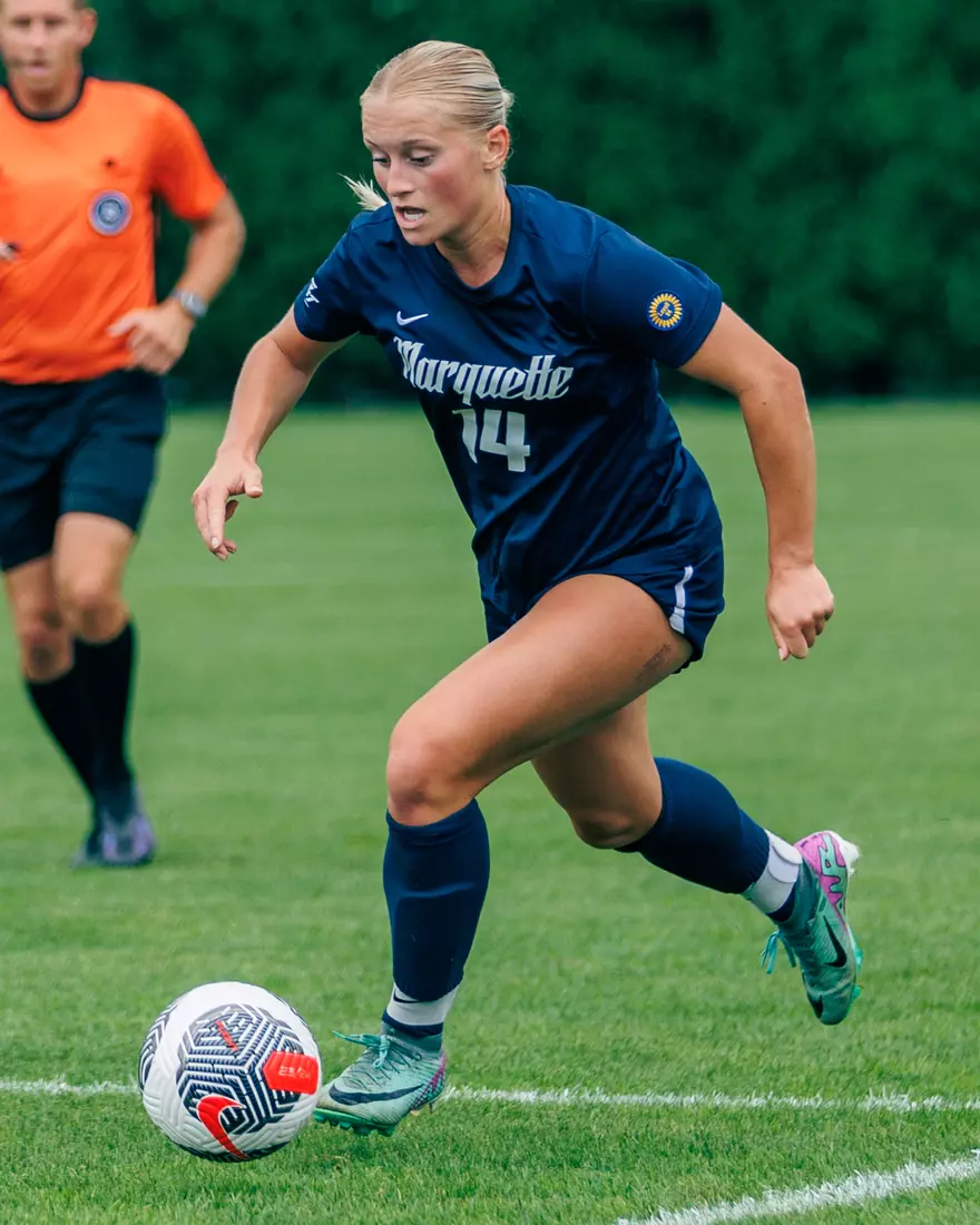 Marquette Women's Soccer tied Kansas City 1-1 on Sunday, August 18, 2024 at Valley Fields in MIlwaukee, Wisconsin.