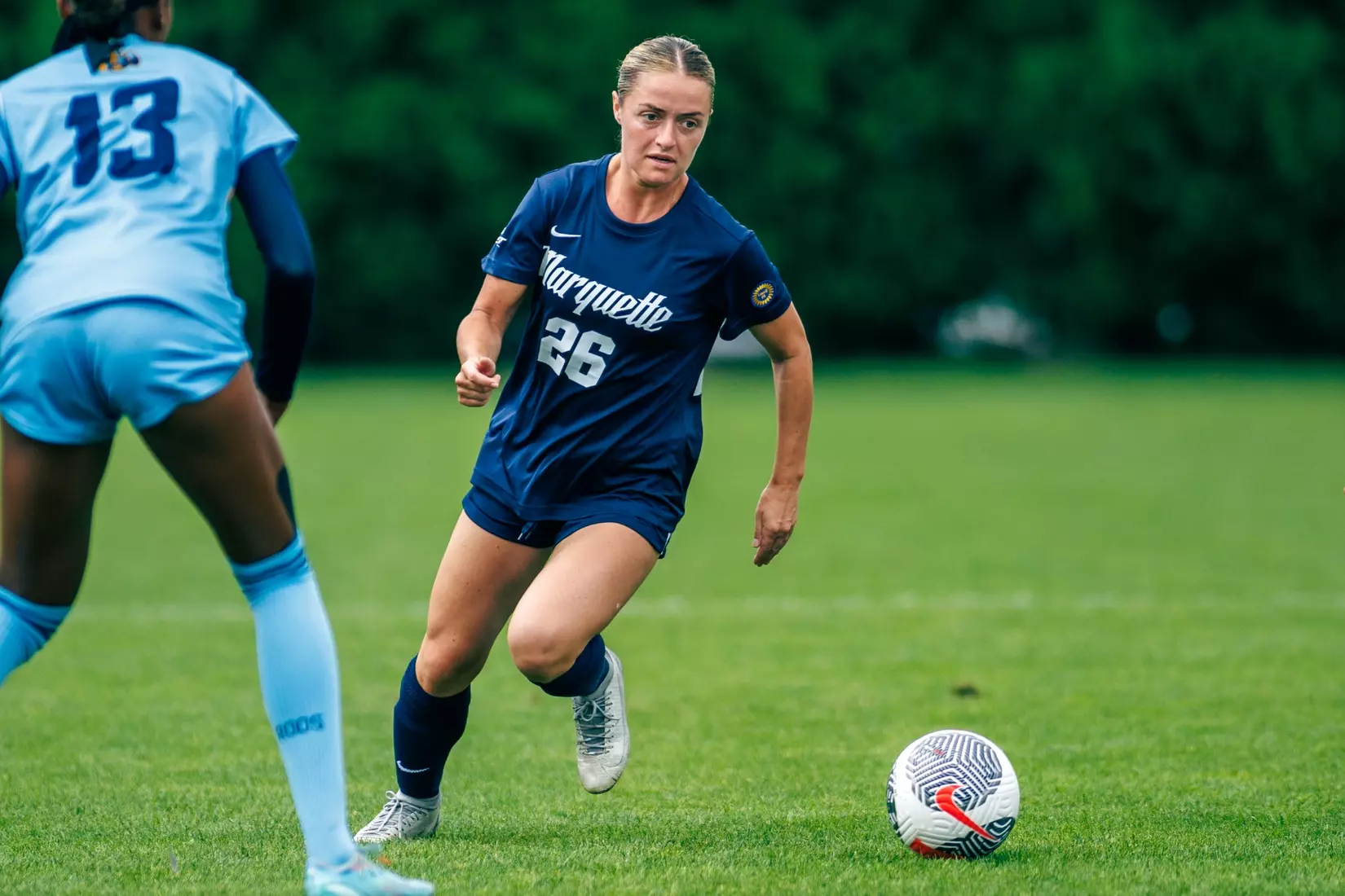Marquette Women's Soccer tied Kansas City 1-1 on Sunday, August 18, 2024 at Valley Fields in MIlwaukee, Wisconsin.