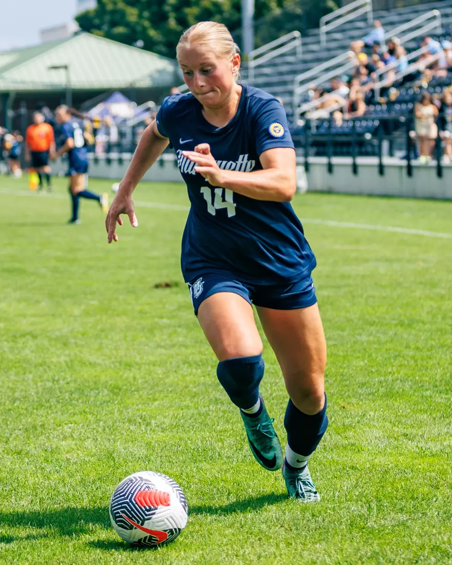 Marquette Women's Soccer tied Kansas City 1-1 on Sunday, August 18, 2024 at Valley Fields in MIlwaukee, Wisconsin.