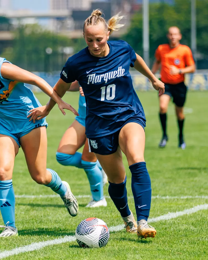Marquette Women's Soccer tied Kansas City 1-1 on Sunday, August 18, 2024 at Valley Fields in MIlwaukee, Wisconsin.