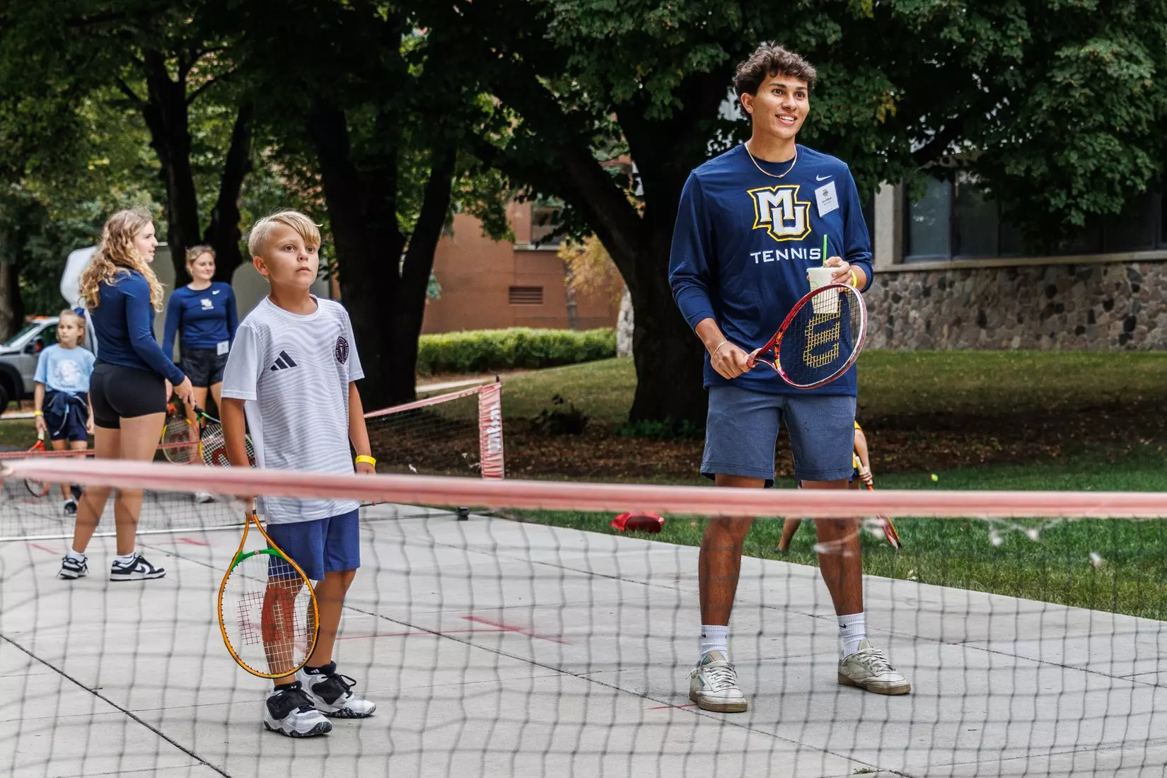 Marquette Athletics Block Party is held in the Central Mall on the campus of Marquette University on Wednesday, August 28, 2024 in Milwaukee, Wisconsin.