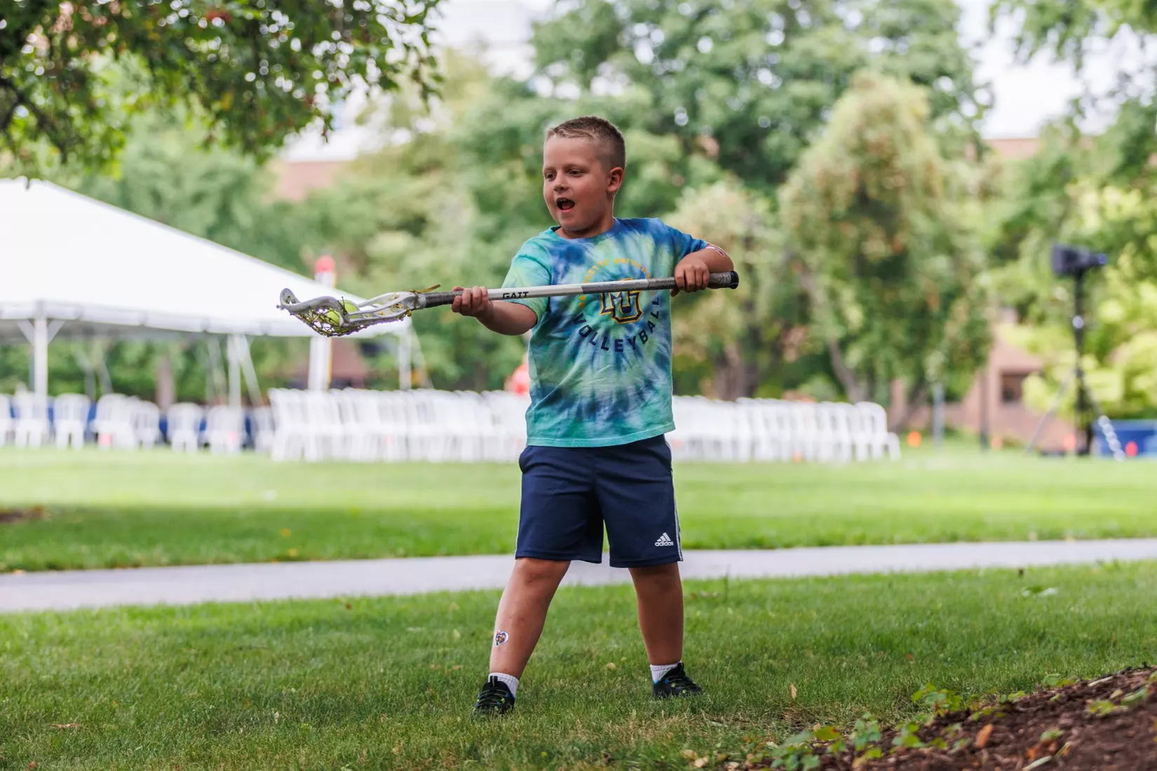 Marquette Athletics Block Party is held in the Central Mall on the campus of Marquette University on Wednesday, August 28, 2024 in Milwaukee, Wisconsin.