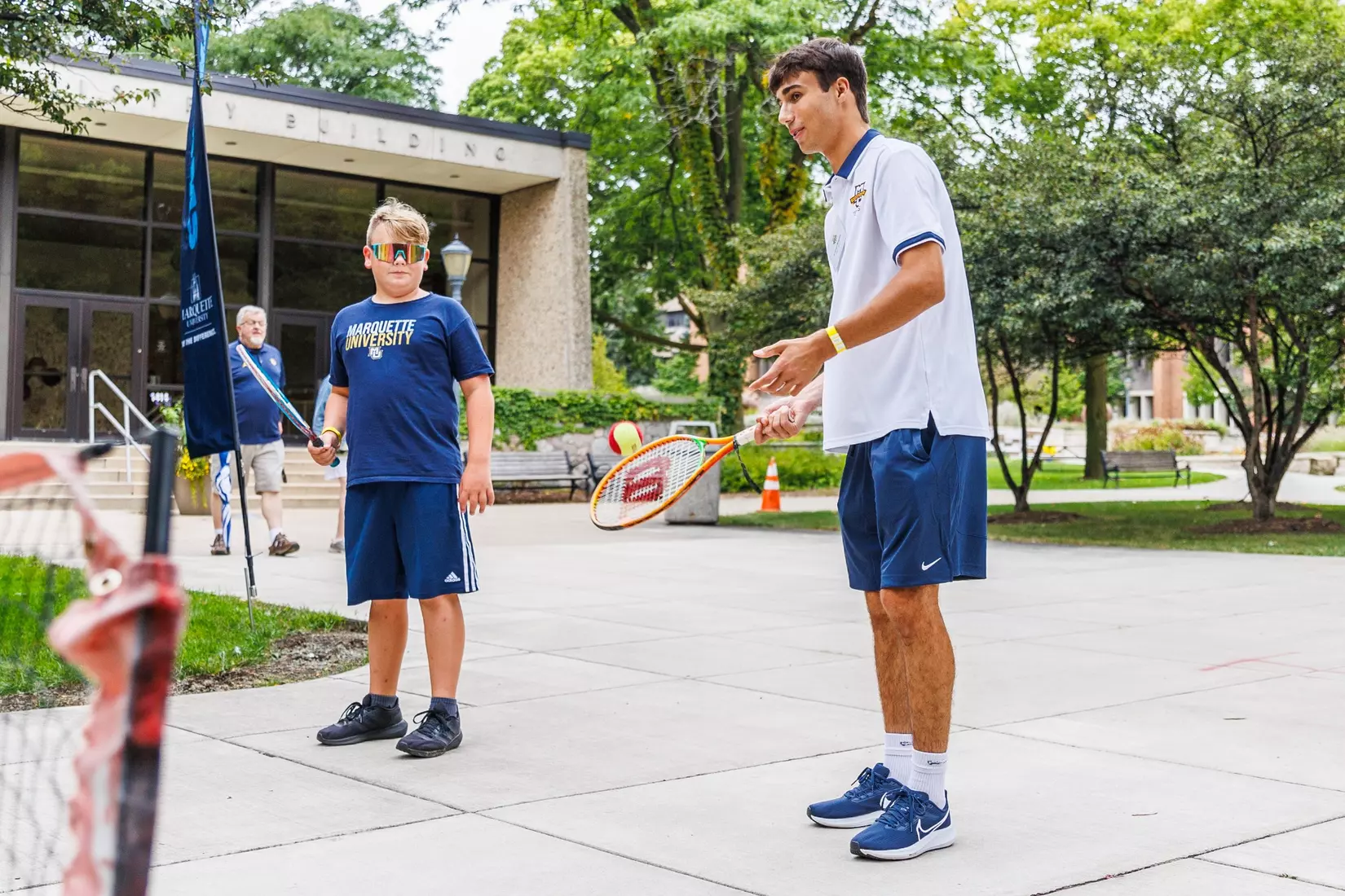 Marquette Athletics Block Party is held in the Central Mall on the campus of Marquette University on Wednesday, August 28, 2024 in Milwaukee, Wisconsin.