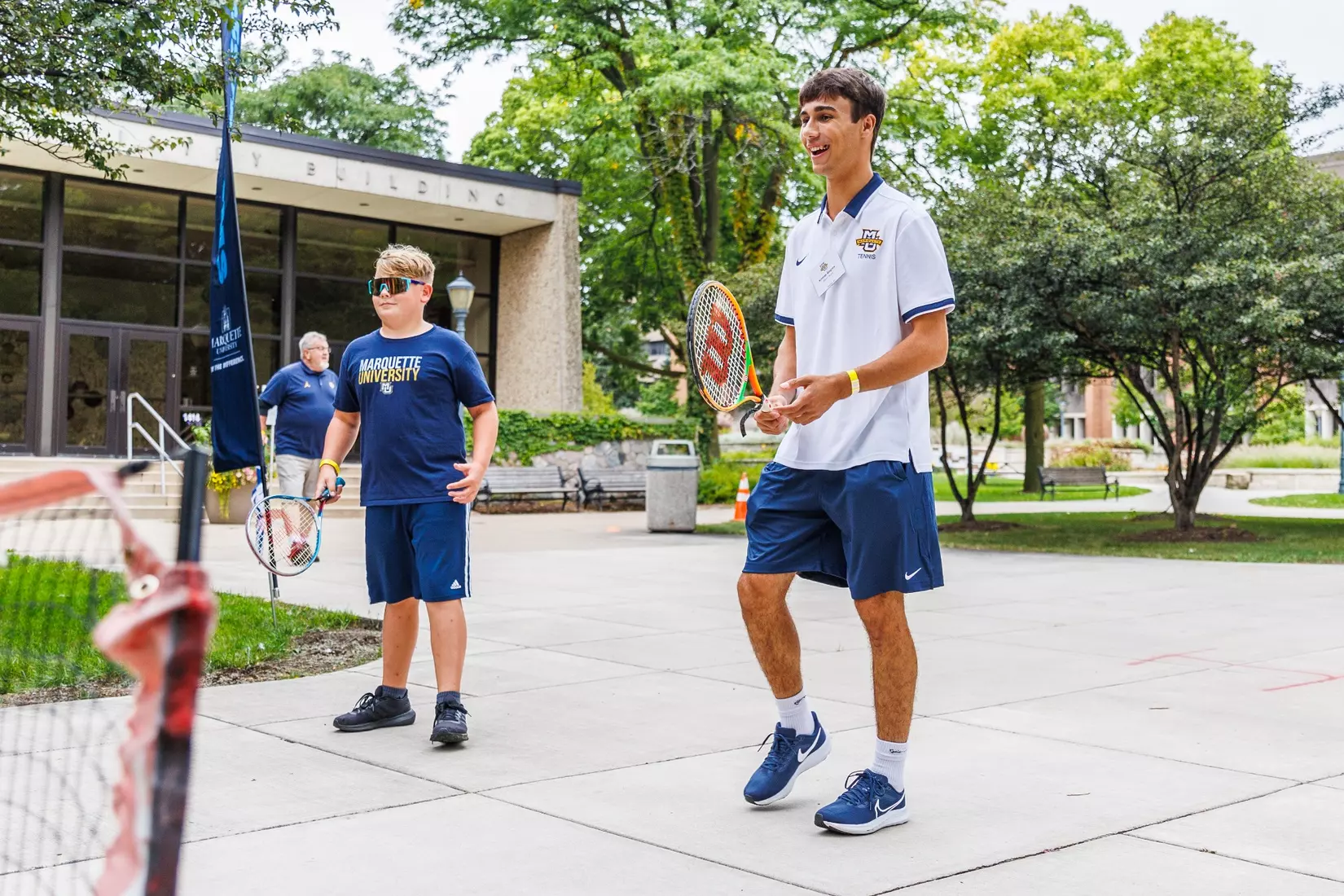 Marquette Athletics Block Party is held in the Central Mall on the campus of Marquette University on Wednesday, August 28, 2024 in Milwaukee, Wisconsin.