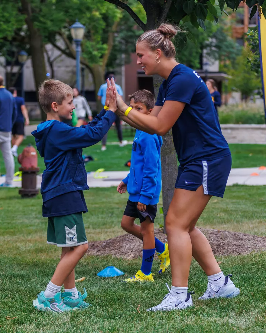 Marquette Athletics Block Party is held in the Central Mall on the campus of Marquette University on Wednesday, August 28, 2024 in Milwaukee, Wisconsin.