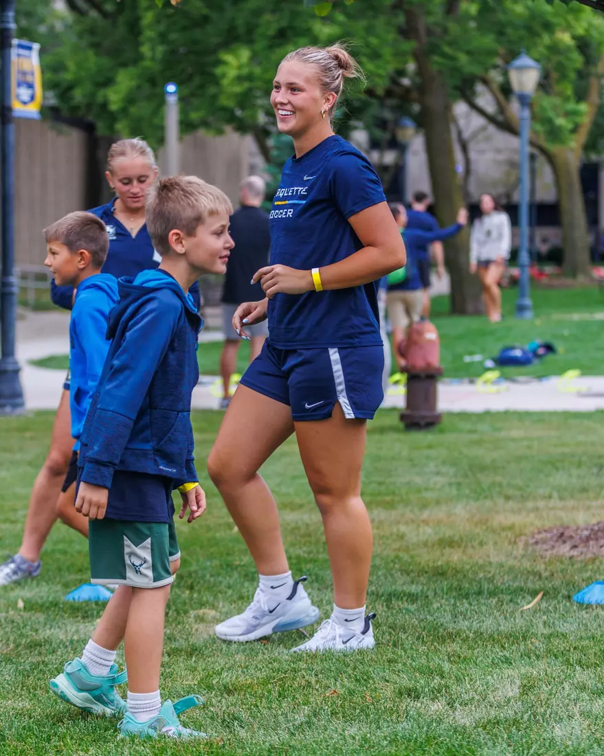 Marquette Athletics Block Party is held in the Central Mall on the campus of Marquette University on Wednesday, August 28, 2024 in Milwaukee, Wisconsin.