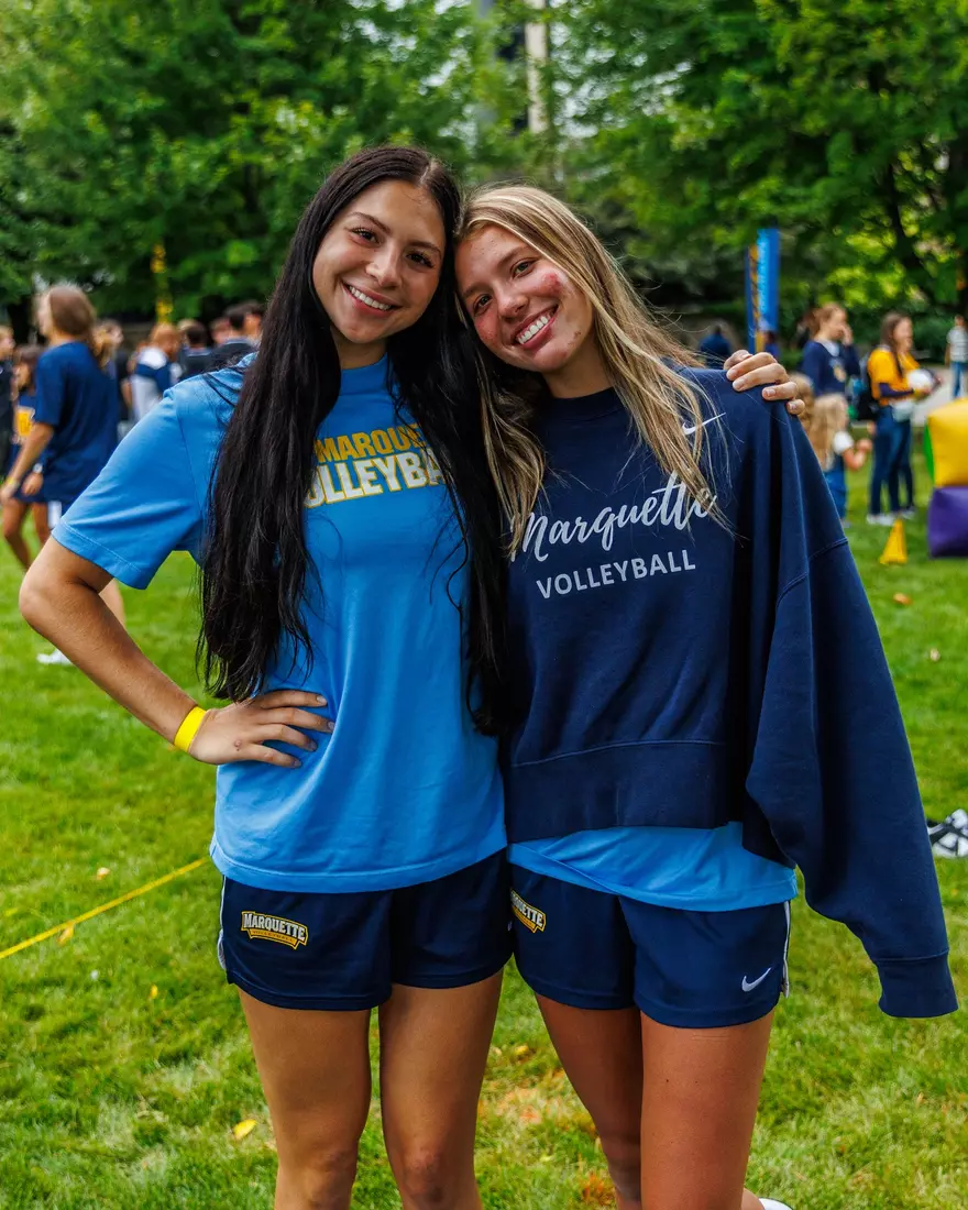 Marquette Athletics Block Party is held in the Central Mall on the campus of Marquette University on Wednesday, August 28, 2024 in Milwaukee, Wisconsin.