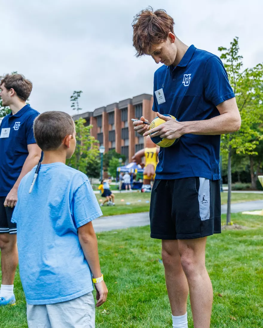 Marquette Athletics Block Party is held in the Central Mall on the campus of Marquette University on Wednesday, August 28, 2024 in Milwaukee, Wisconsin.