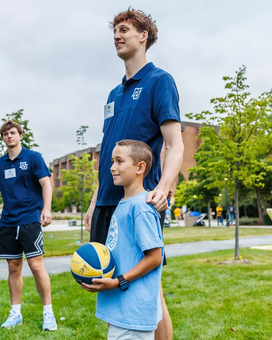 Marquette Athletics Block Party is held in the Central Mall on the campus of Marquette University on Wednesday, August 28, 2024 in Milwaukee, Wisconsin.