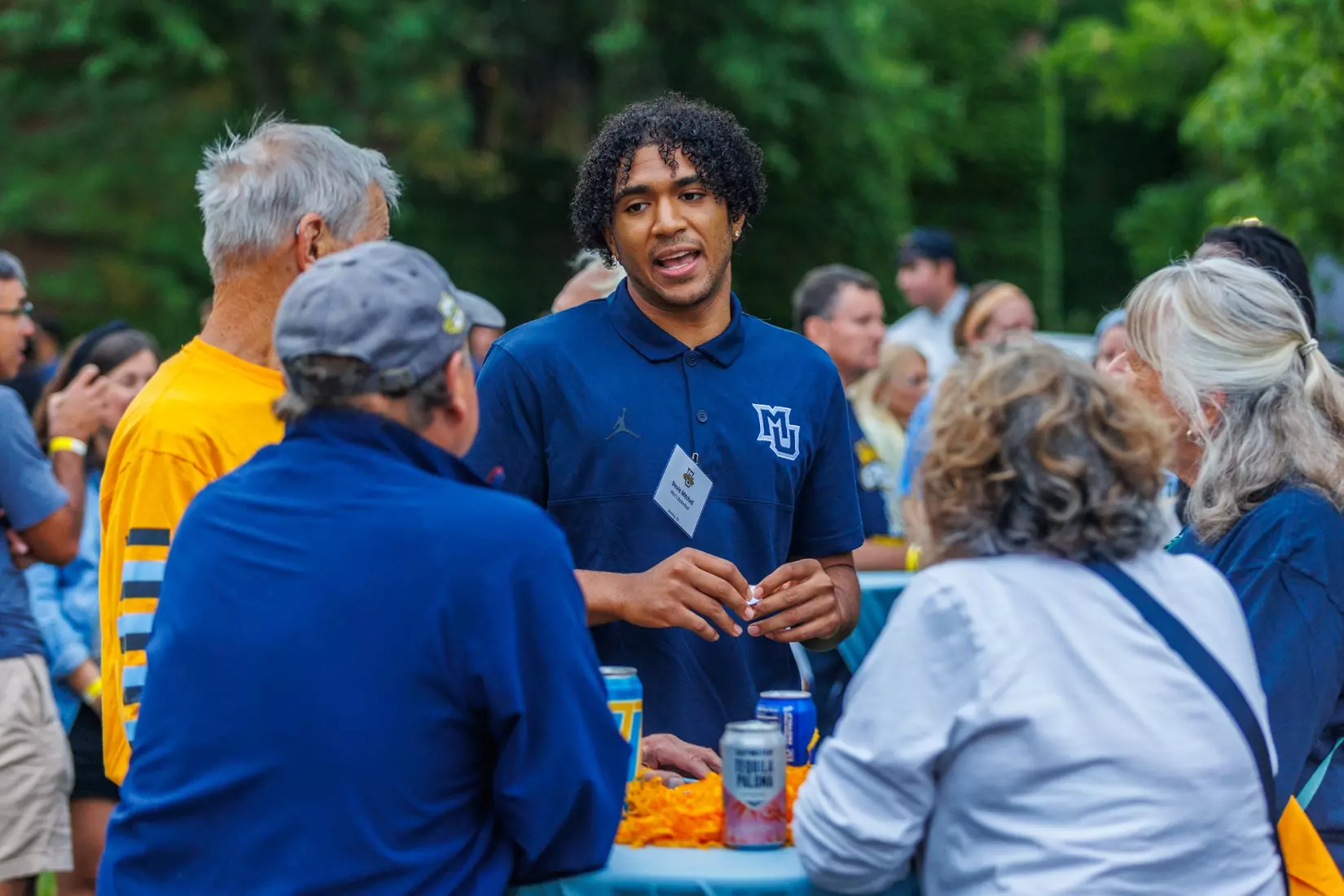 Marquette Athletics Block Party is held in the Central Mall on the campus of Marquette University on Wednesday, August 28, 2024 in Milwaukee, Wisconsin.