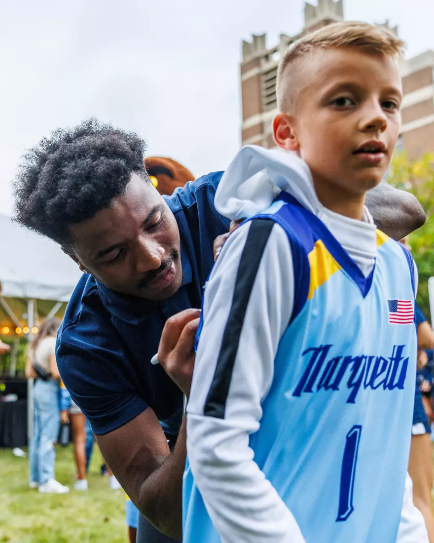 Marquette Athletics Block Party is held in the Central Mall on the campus of Marquette University on Wednesday, August 28, 2024 in Milwaukee, Wisconsin.