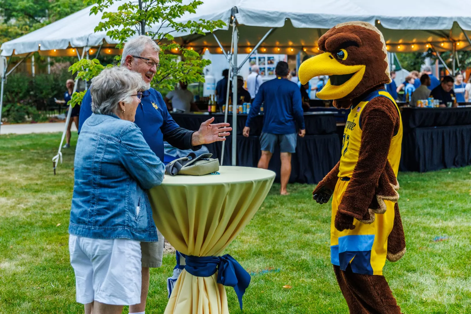 Marquette Athletics Block Party is held in the Central Mall on the campus of Marquette University on Wednesday, August 28, 2024 in Milwaukee, Wisconsin.