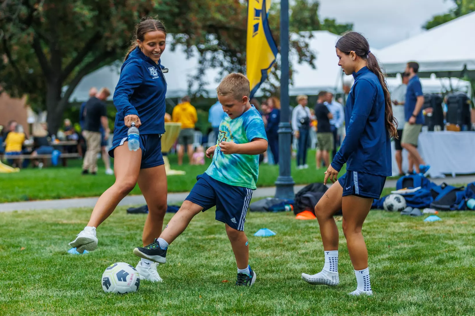 Marquette Athletics Block Party is held in the Central Mall on the campus of Marquette University on Wednesday, August 28, 2024 in Milwaukee, Wisconsin.
