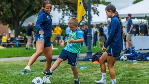 Marquette Athletics Block Party is held in the Central Mall on the campus of Marquette University on Wednesday, August 28, 2024 in Milwaukee, Wisconsin.