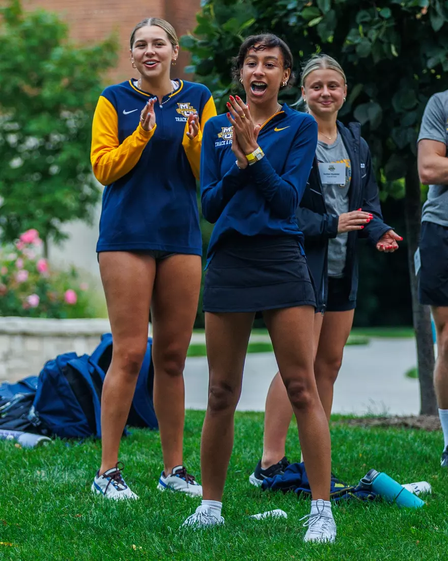 Marquette Athletics Block Party is held in the Central Mall on the campus of Marquette University on Wednesday, August 28, 2024 in Milwaukee, Wisconsin.