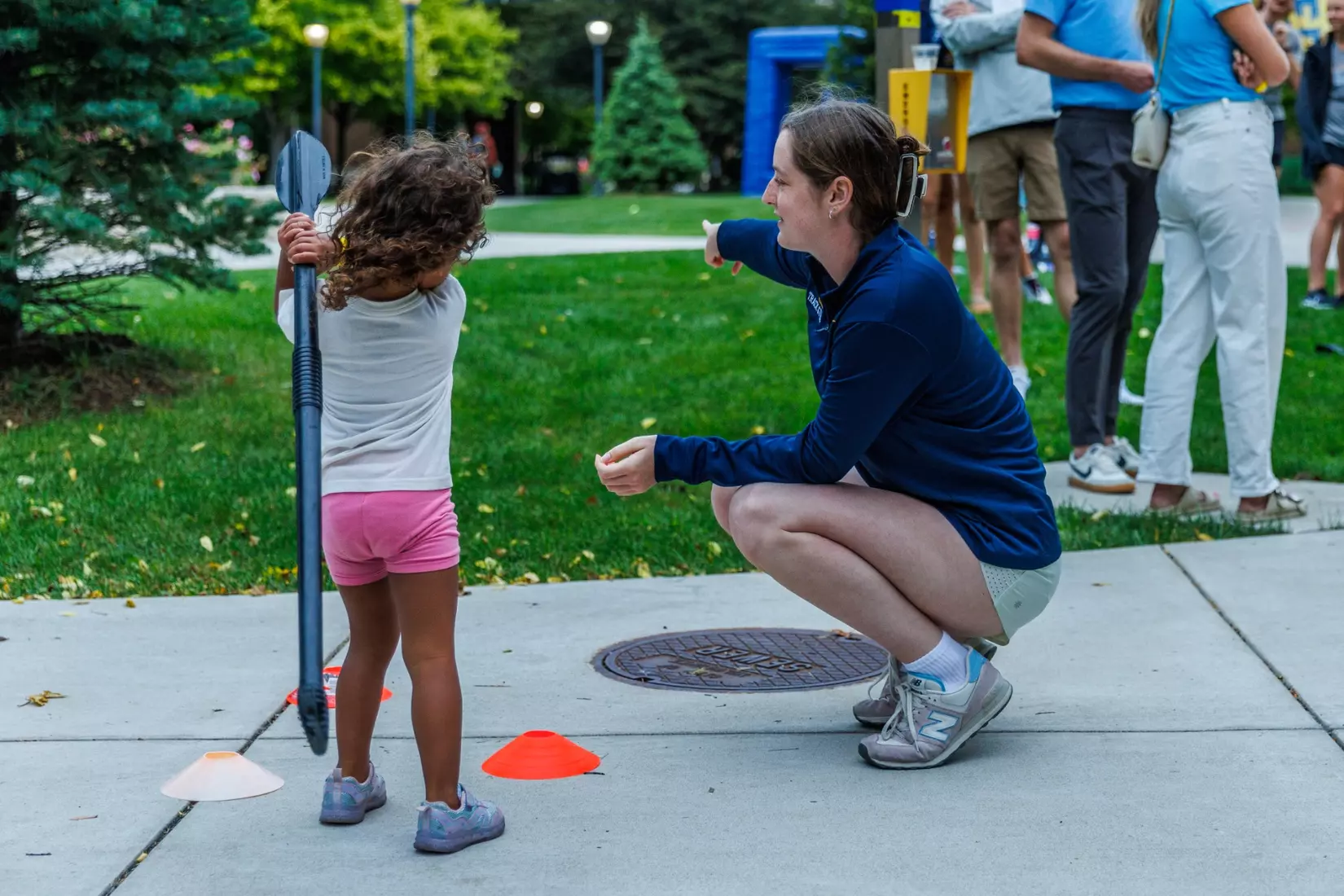 Marquette Athletics Block Party is held in the Central Mall on the campus of Marquette University on Wednesday, August 28, 2024 in Milwaukee, Wisconsin.