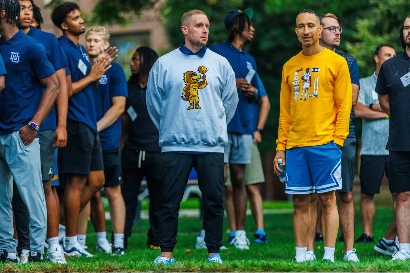 Marquette Athletics Block Party is held in the Central Mall on the campus of Marquette University on Wednesday, August 28, 2024 in Milwaukee, Wisconsin.