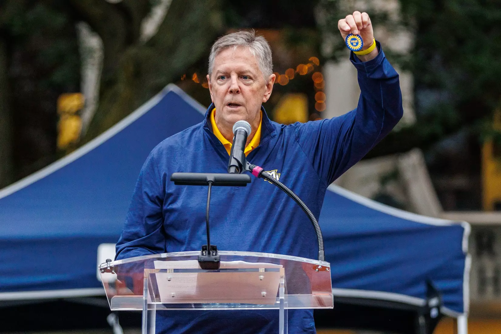 Marquette Athletics Block Party is held in the Central Mall on the campus of Marquette University on Wednesday, August 28, 2024 in Milwaukee, Wisconsin.
