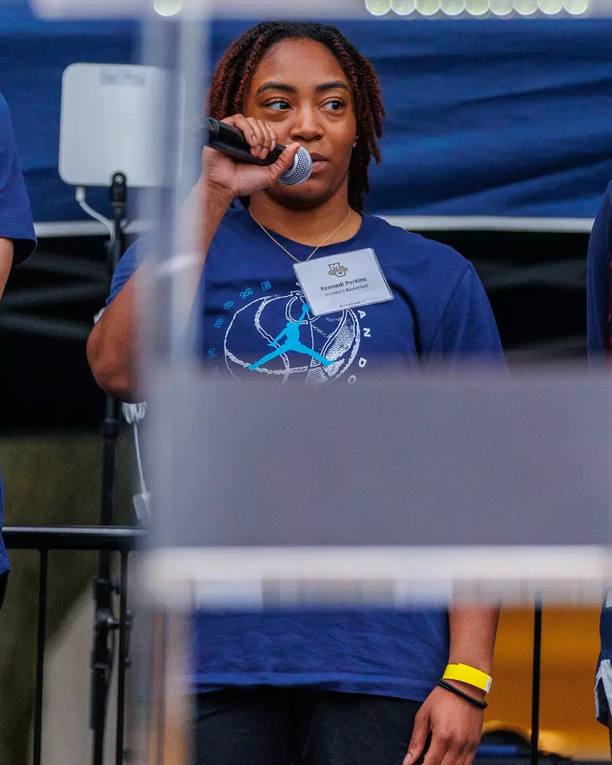 Marquette Athletics Block Party is held in the Central Mall on the campus of Marquette University on Wednesday, August 28, 2024 in Milwaukee, Wisconsin.