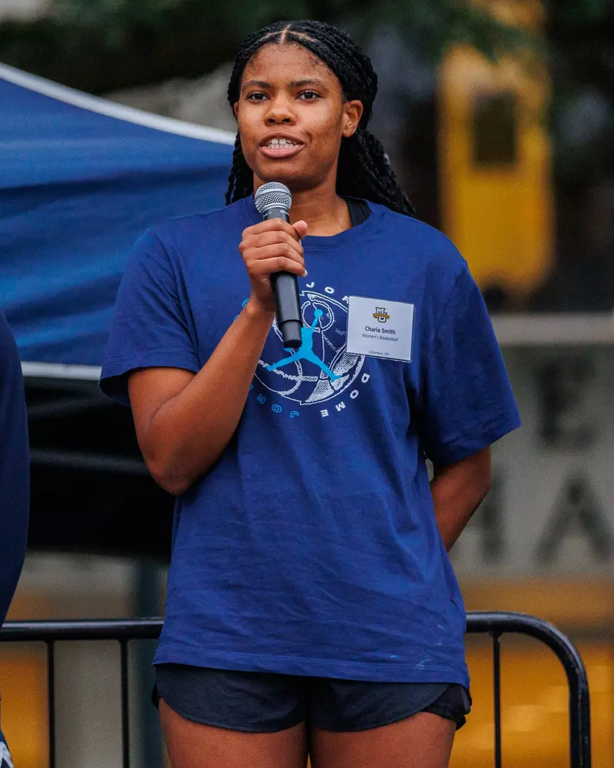Marquette Athletics Block Party is held in the Central Mall on the campus of Marquette University on Wednesday, August 28, 2024 in Milwaukee, Wisconsin.