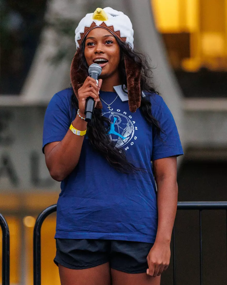 Marquette Athletics Block Party is held in the Central Mall on the campus of Marquette University on Wednesday, August 28, 2024 in Milwaukee, Wisconsin.