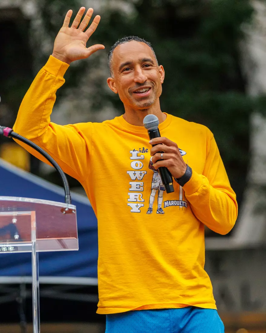 Marquette Athletics Block Party is held in the Central Mall on the campus of Marquette University on Wednesday, August 28, 2024 in Milwaukee, Wisconsin.