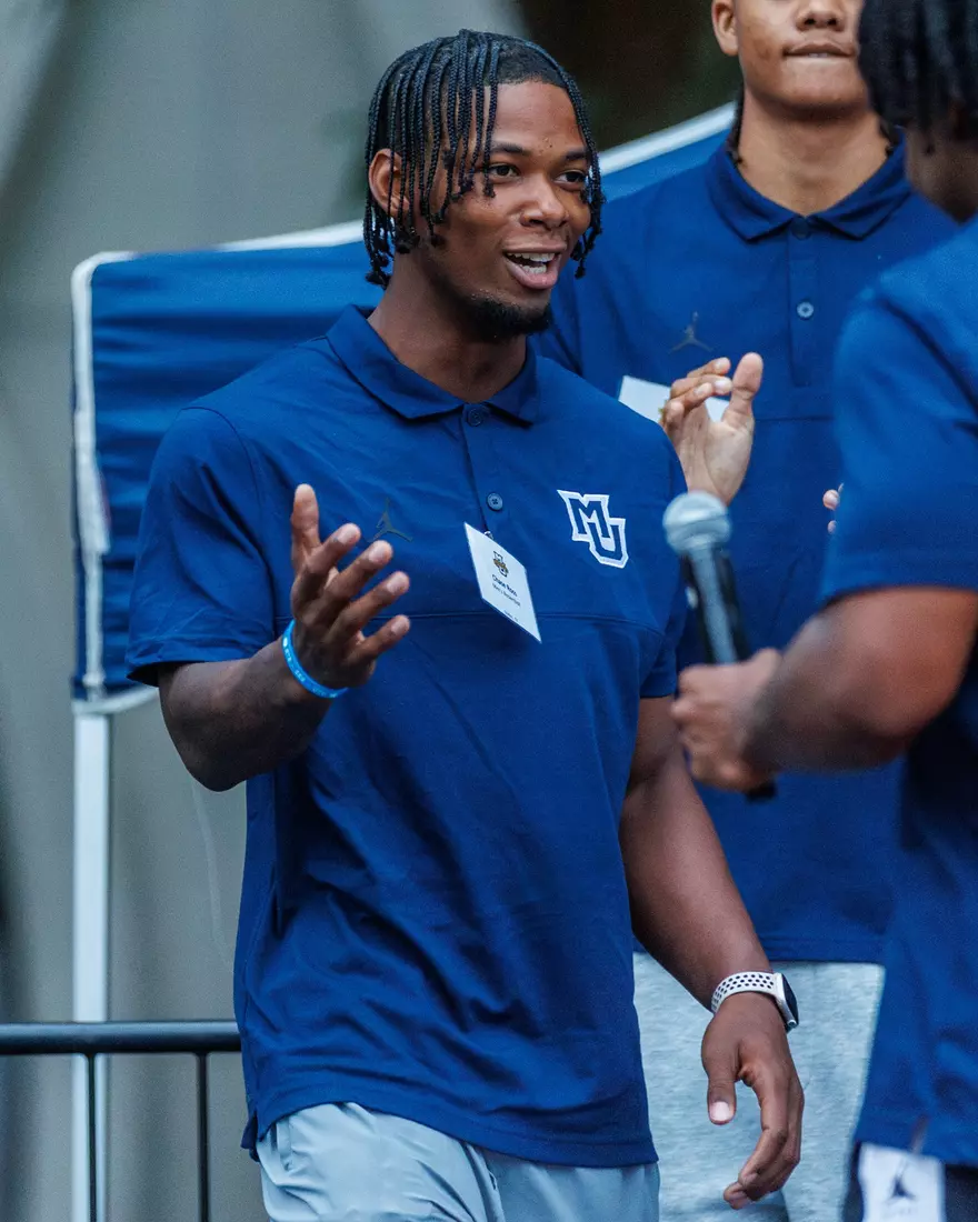 Marquette Athletics Block Party is held in the Central Mall on the campus of Marquette University on Wednesday, August 28, 2024 in Milwaukee, Wisconsin.