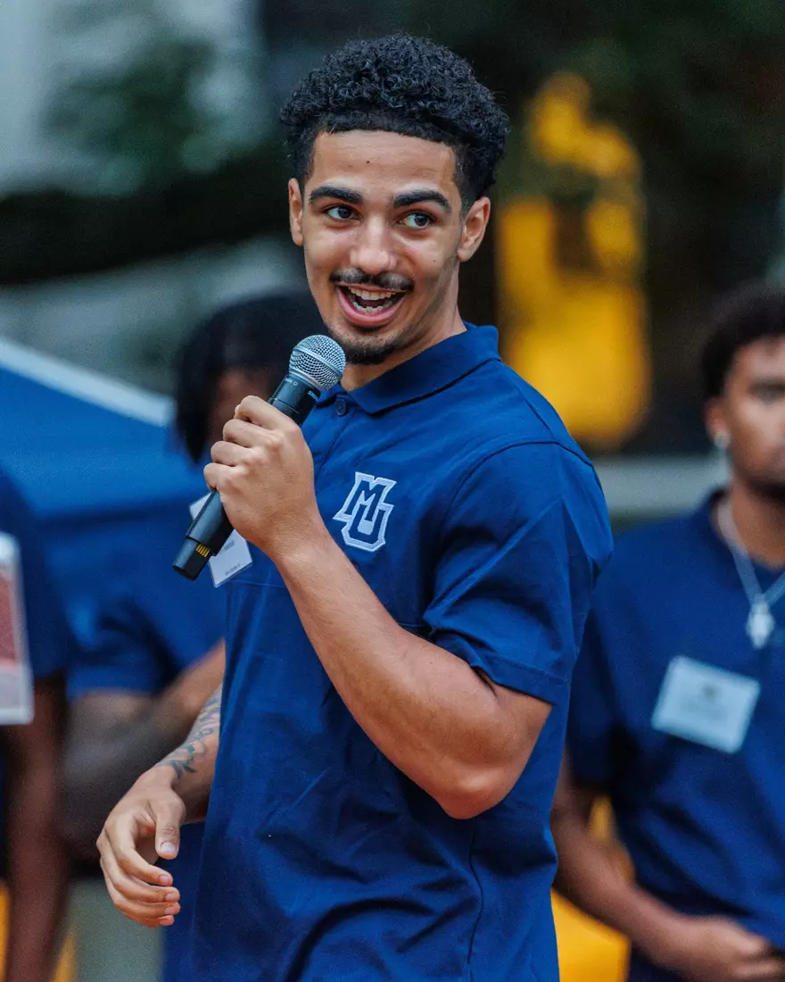 Marquette Athletics Block Party is held in the Central Mall on the campus of Marquette University on Wednesday, August 28, 2024 in Milwaukee, Wisconsin.