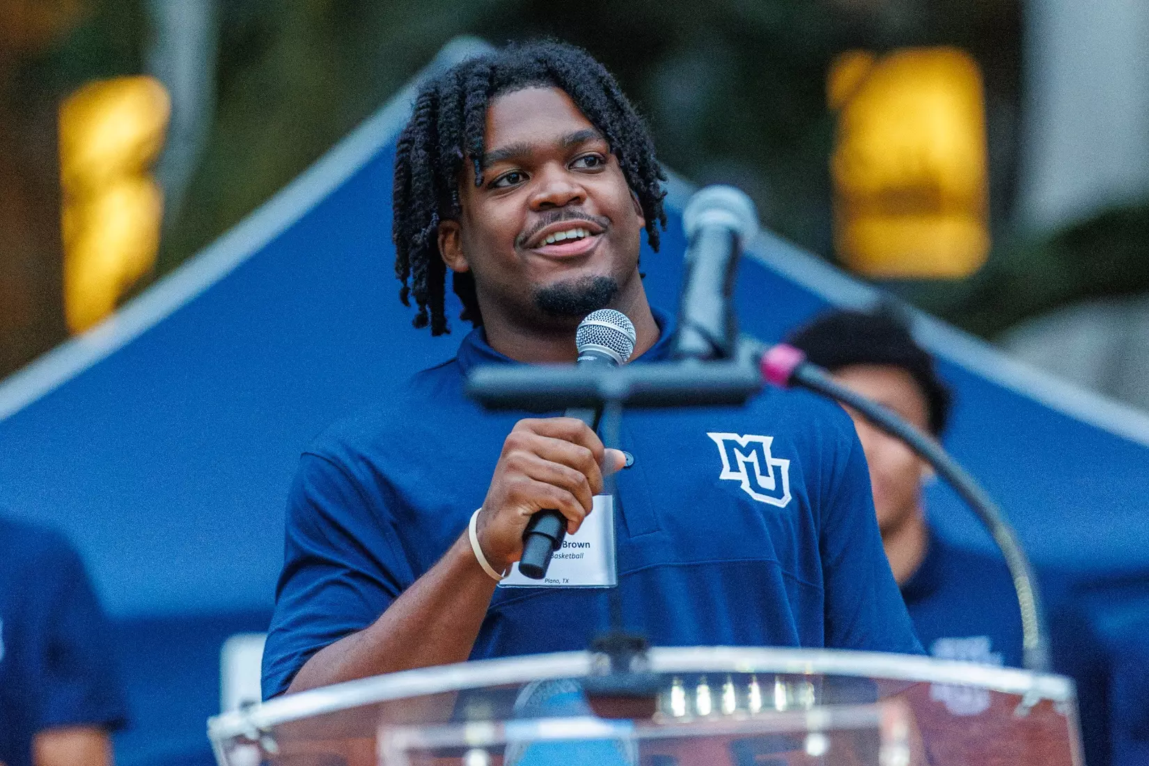 Marquette Athletics Block Party is held in the Central Mall on the campus of Marquette University on Wednesday, August 28, 2024 in Milwaukee, Wisconsin.