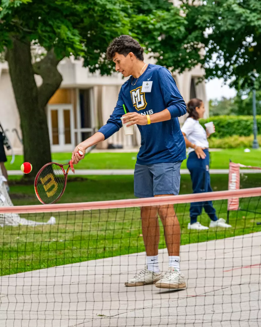 Marquette Athletics Block Party held on Augsut 28th, 2024 in the central mall at Marquette Univeristy in Milwaukee, WI.