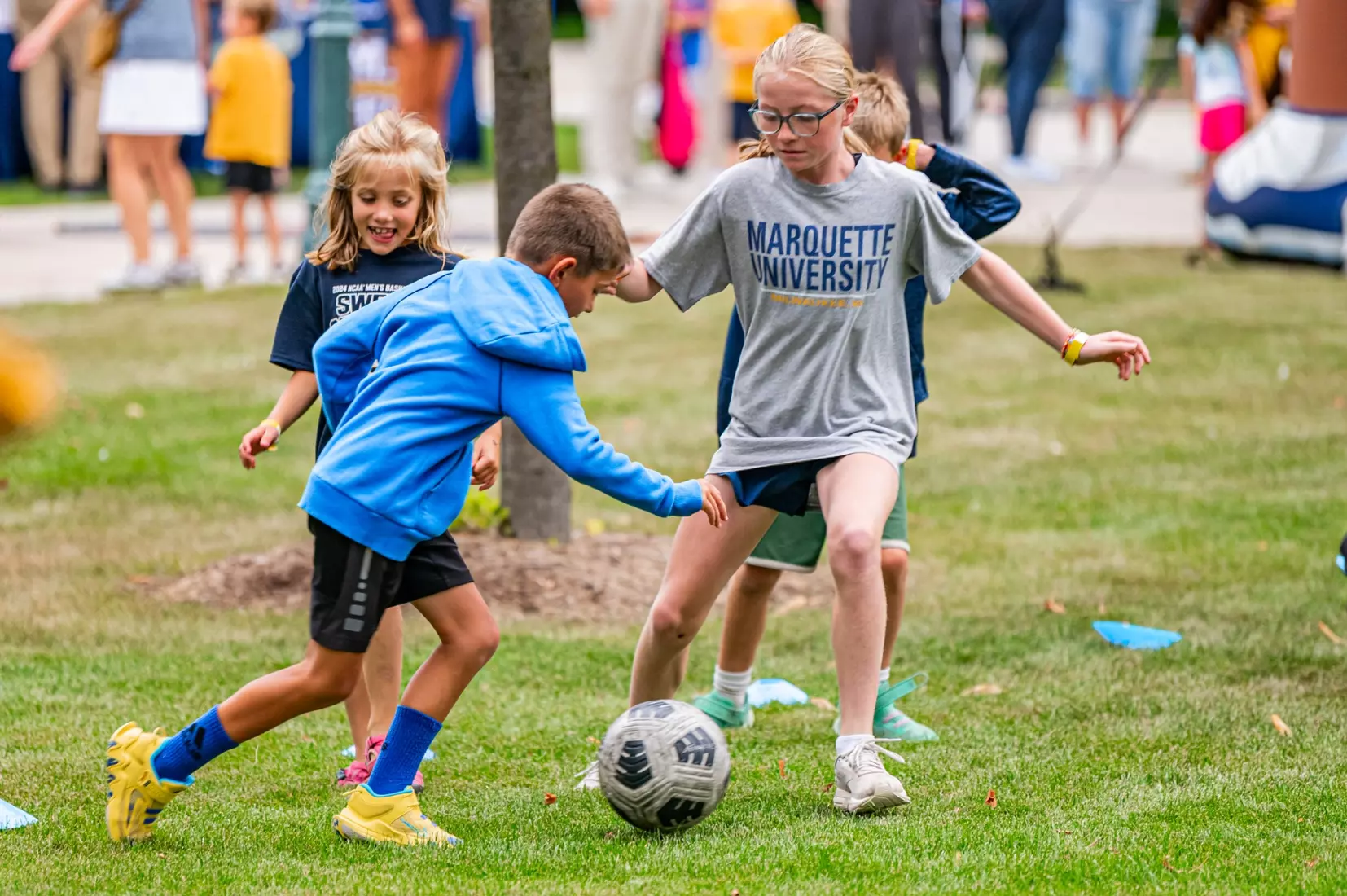 Marquette Athletics Block Party held on Augsut 28th, 2024 in the central mall at Marquette Univeristy in Milwaukee, WI.