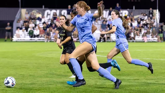 20240815, blue uniform, Cecilia Favret
August 15, 2024, Boulder, Colorado: Marquette women’s soccer team take on CU Boulder at Prentup Field in Boulder, Colorado on Thursday, August 15, 2024. .(Photo by Rachel O’Driscoll/Marquette University)