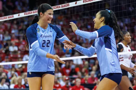Marquette Women's Volleyball fell 3-1 against No. 7 Wisconsin on Wednesday September 18, 2024 at the Kohl Center in Madison, Wisconsin.