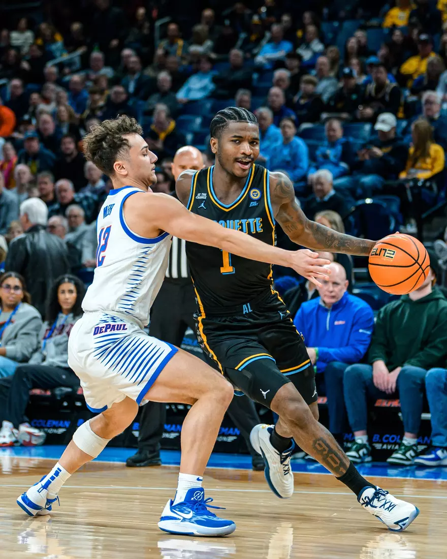 #7 Marquette Men's Basketball Defeats DePaul 85-83 on Tuesday, January 14th, 2025 at Wintrust Arena in Chicago, IL
