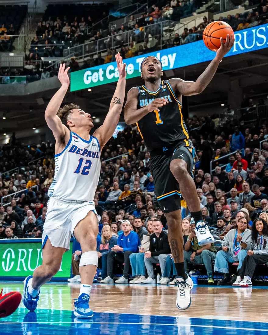 #7 Marquette Men's Basketball Defeats DePaul 85-83 on Tuesday, January 14th, 2025 at Wintrust Arena in Chicago, IL