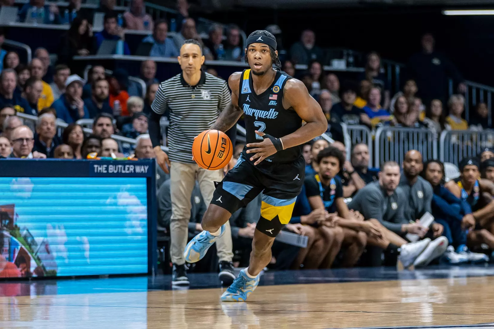 #9 Marquette Men's Basketball defeats to Butler 78-69 on Tuesday, January 28th, 2025 at Hinkle Fieldhouse in Indianapolis, IN