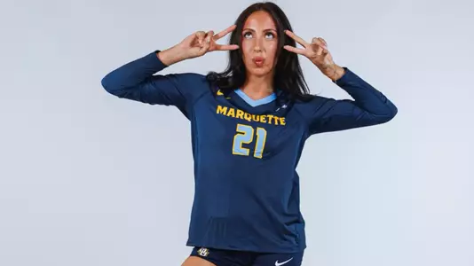 Marquette Volleyball poses for Media Day pictures at the Al McGuire Center in Milwaukee, WI on July 25th, 2025