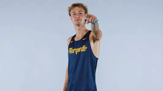 Marquette Cross Country poses for media day pictures in the Al McGuire Center in Milwaukee, WI on August 21st, 2025.