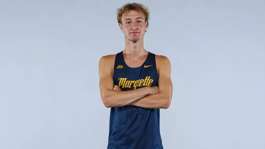 Marquette Cross Country poses for media day pictures in the Al McGuire Center in Milwaukee, WI on August 21st, 2025.